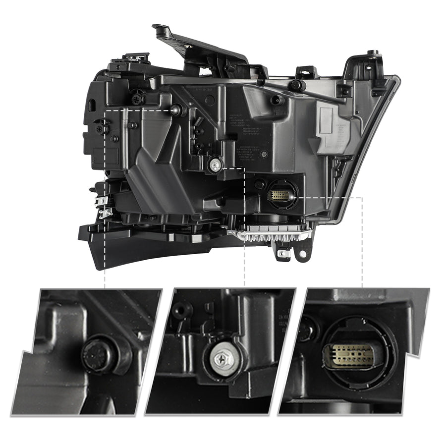 For 2019-2024 for Dodge RAM 1500 Rebel/Laramie Full LED Headlights