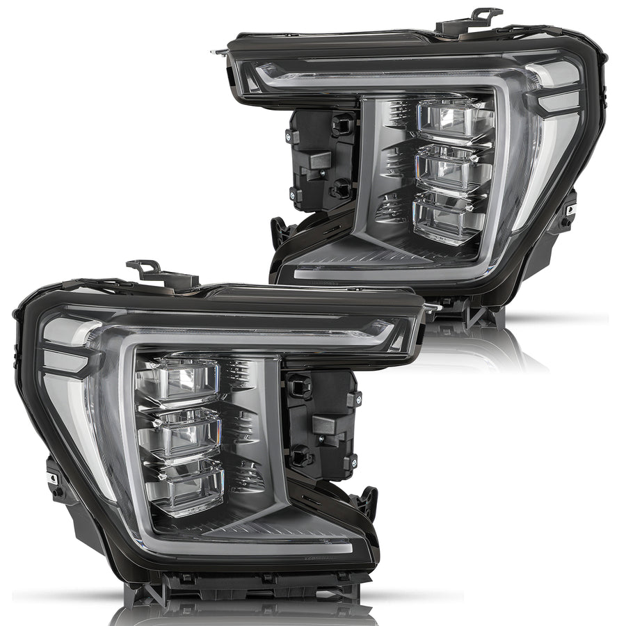 For 2021-2024 GMC Yukon/Yukon XL [SLE,SLT,Denali,AT4] Full LED Headlights