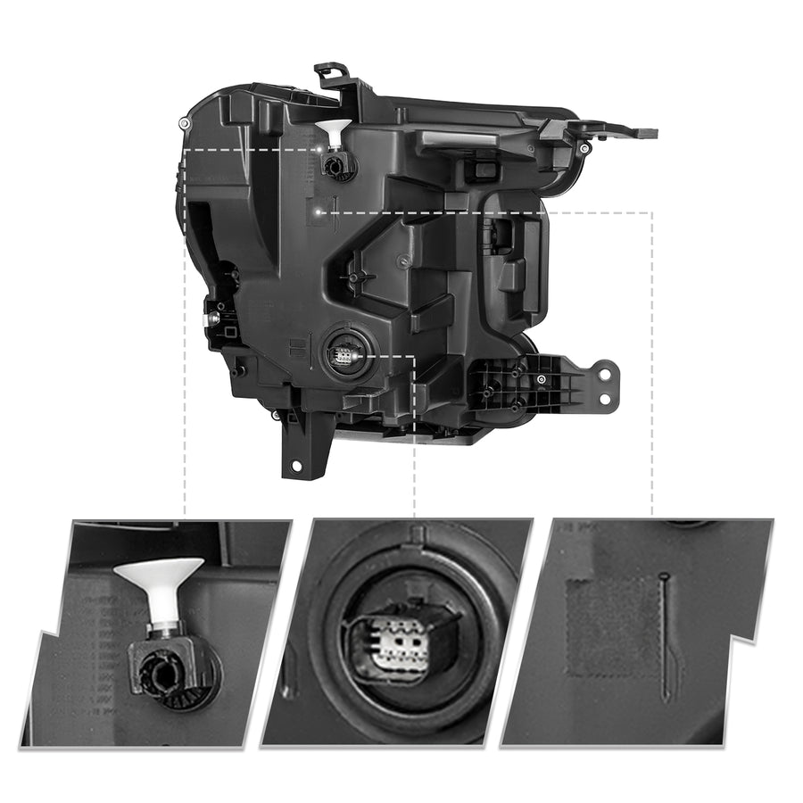 For 2021-2024 GMC Yukon/Yukon XL [SLE,SLT,Denali,AT4] Full LED Headlights