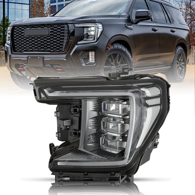 For 2021-2024 GMC Yukon/Yukon XL [SLE,SLT,Denali,AT4] Full LED Headlights