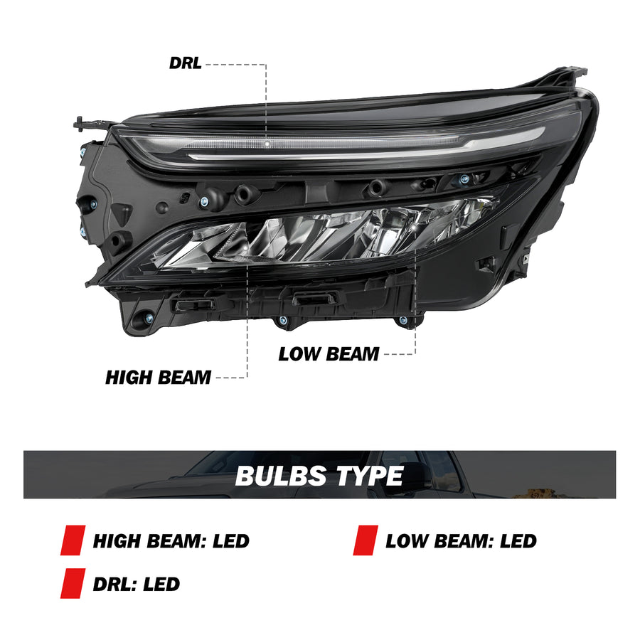 For 2022-2024 Chevy Equinox LT/RS Full LED Headlights