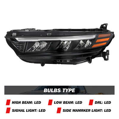 For 2023-2025 Honda Accord Full LED Projector Headlights