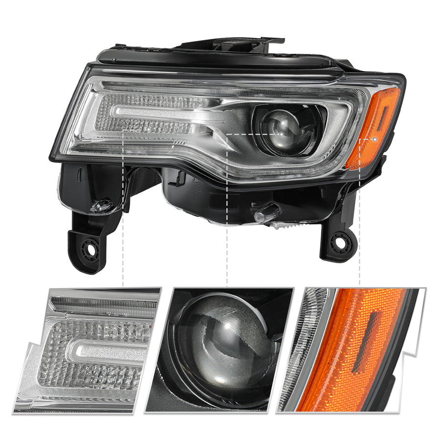 For 2017-2021 Jeep Grand Cherokee HID Projector Headlights