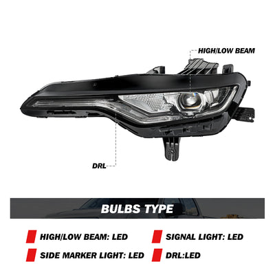 For 2019-2024 Chevy Camaro RS|SS|1SS|2SS FULL LED Projector Headlights