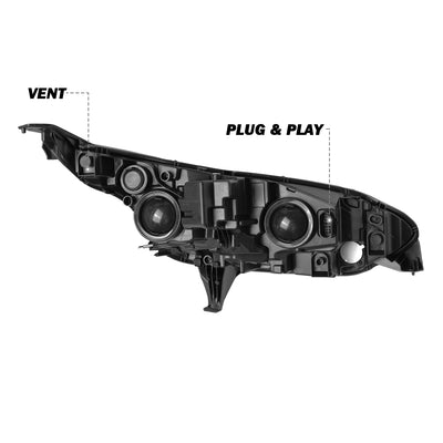 For 2014-2018 Ford Transit Connect Replacement Headlights