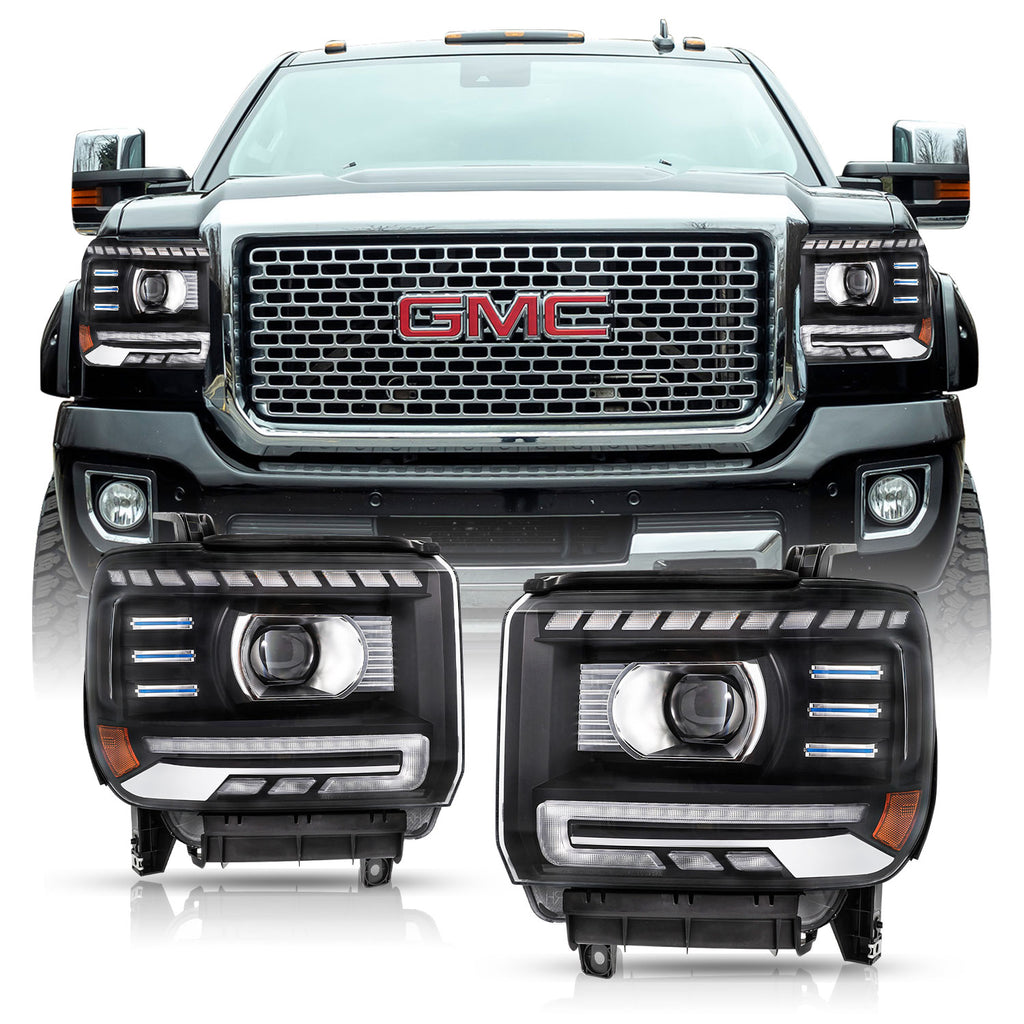 2014-2019 GMC Sierra Full LED Performance Headlights – LESEM